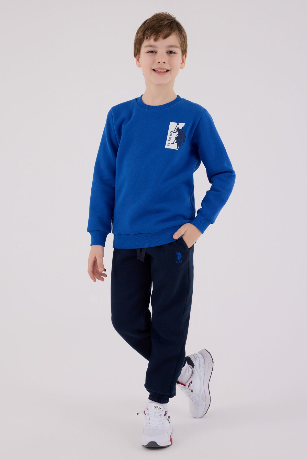 U.S. Polo Assn Boys Cobalt Tracksuit Set
