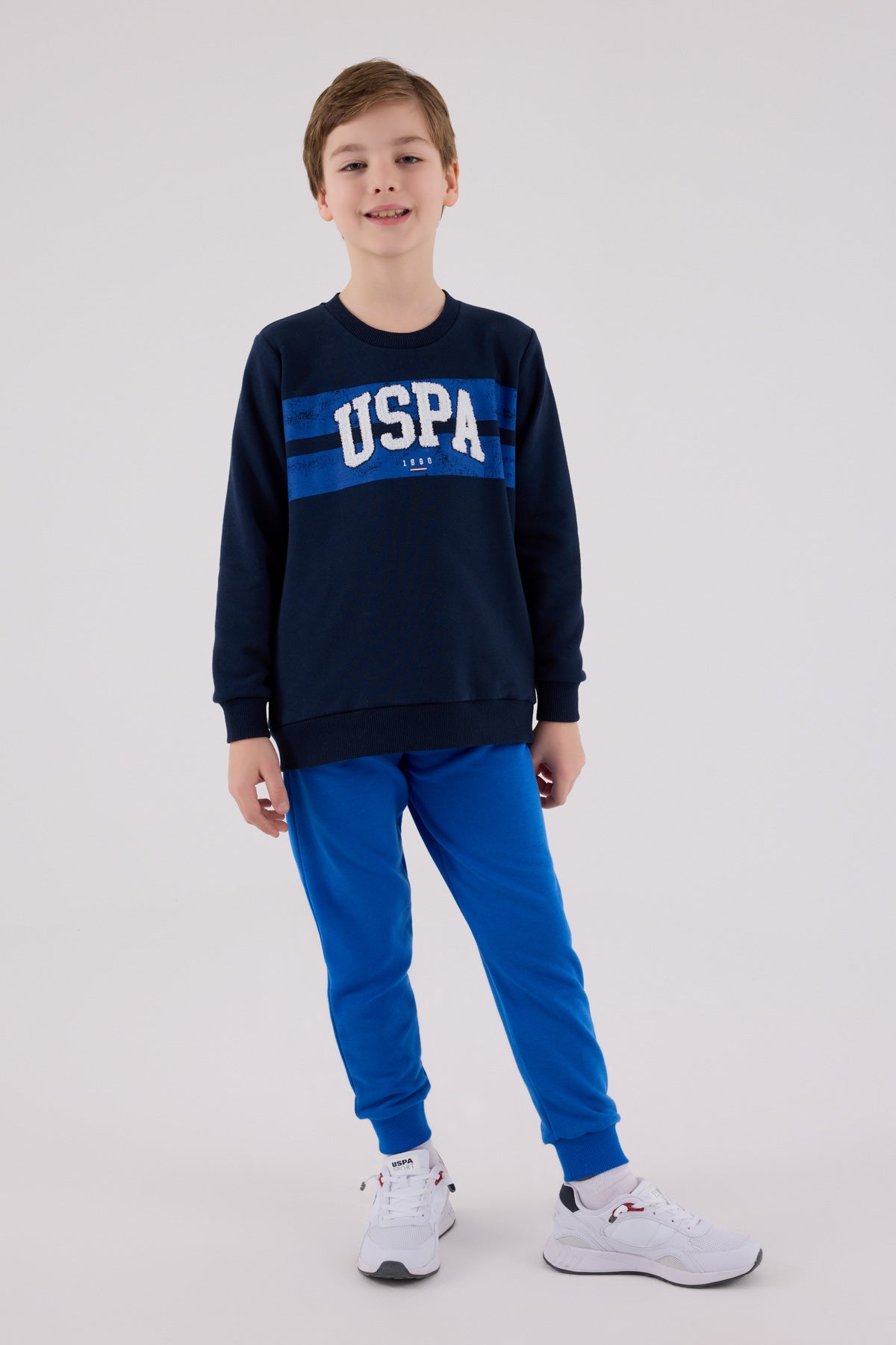 U.S. Polo Assn. Boys Navy Jumpsuit Set