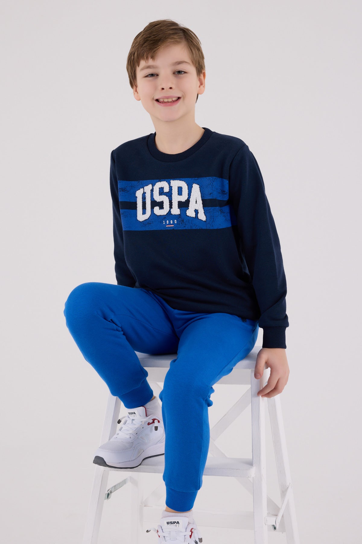 U.S. Polo Assn. Boys Navy Jumpsuit Set
