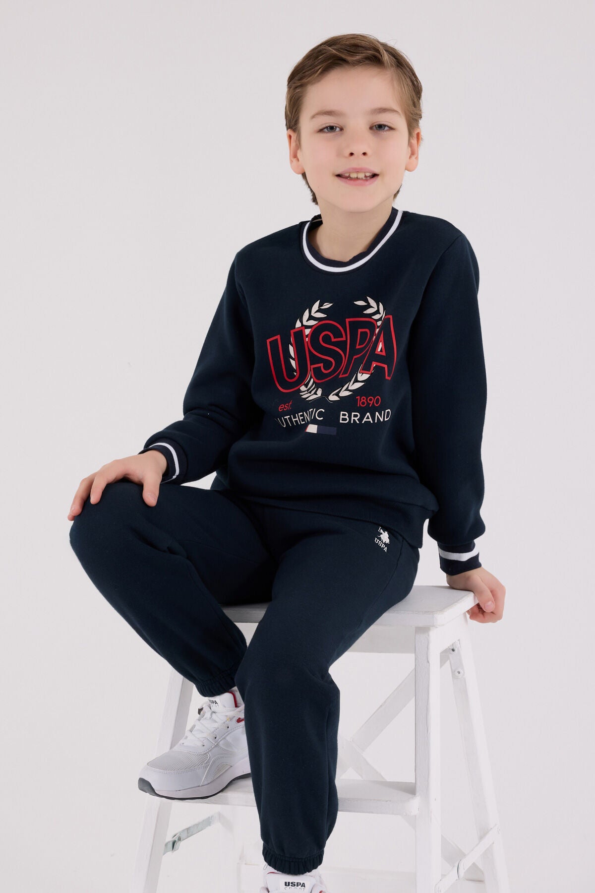 U.S. Polo Assn. Boys Navy Jumpsuit Set