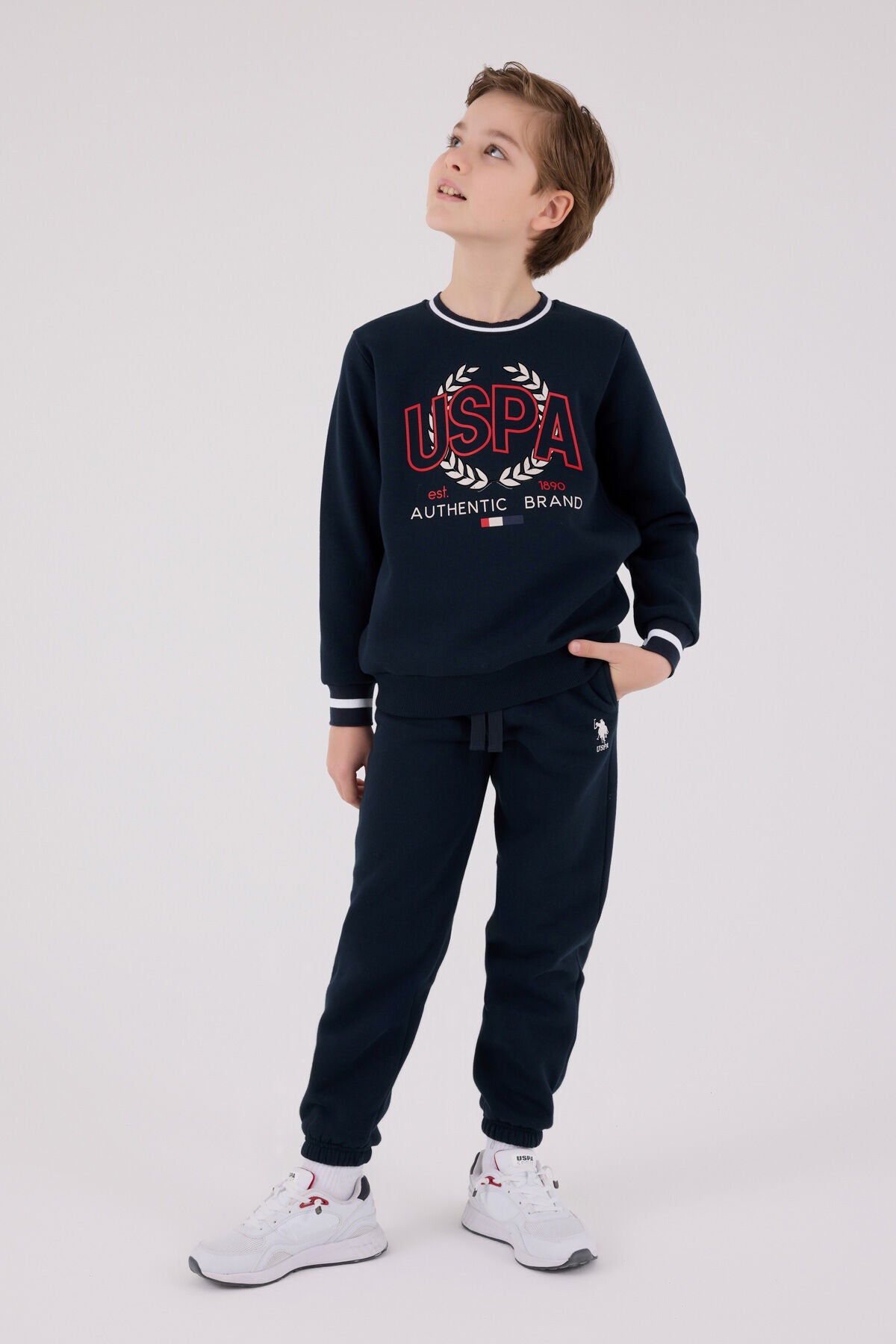 U.S. Polo Assn. Boys Navy Jumpsuit Set