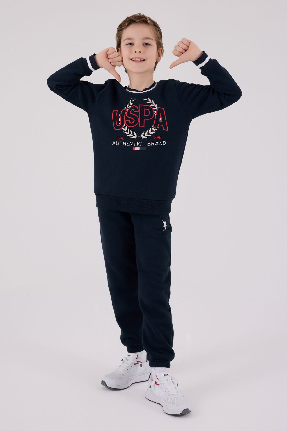 U.S. Polo Assn. Boys Navy Jumpsuit Set