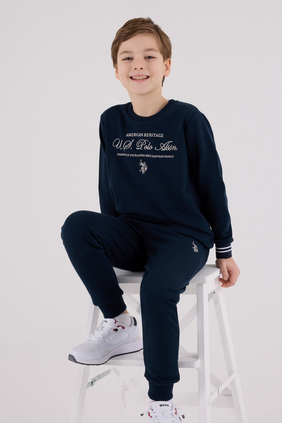 U.S. Polo Assn Boys Navy Tracksuit Set