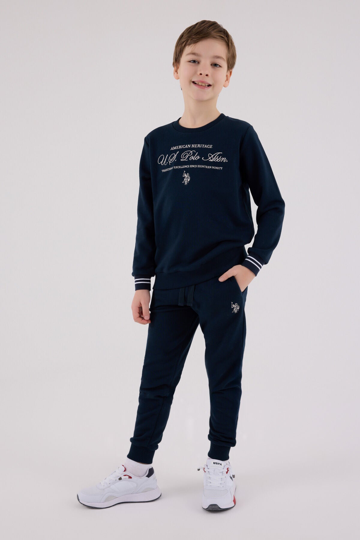 U.S. Polo Assn Boys Navy Tracksuit Set