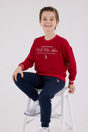 U.S. Polo Assn Boys Red Tracksuit Set