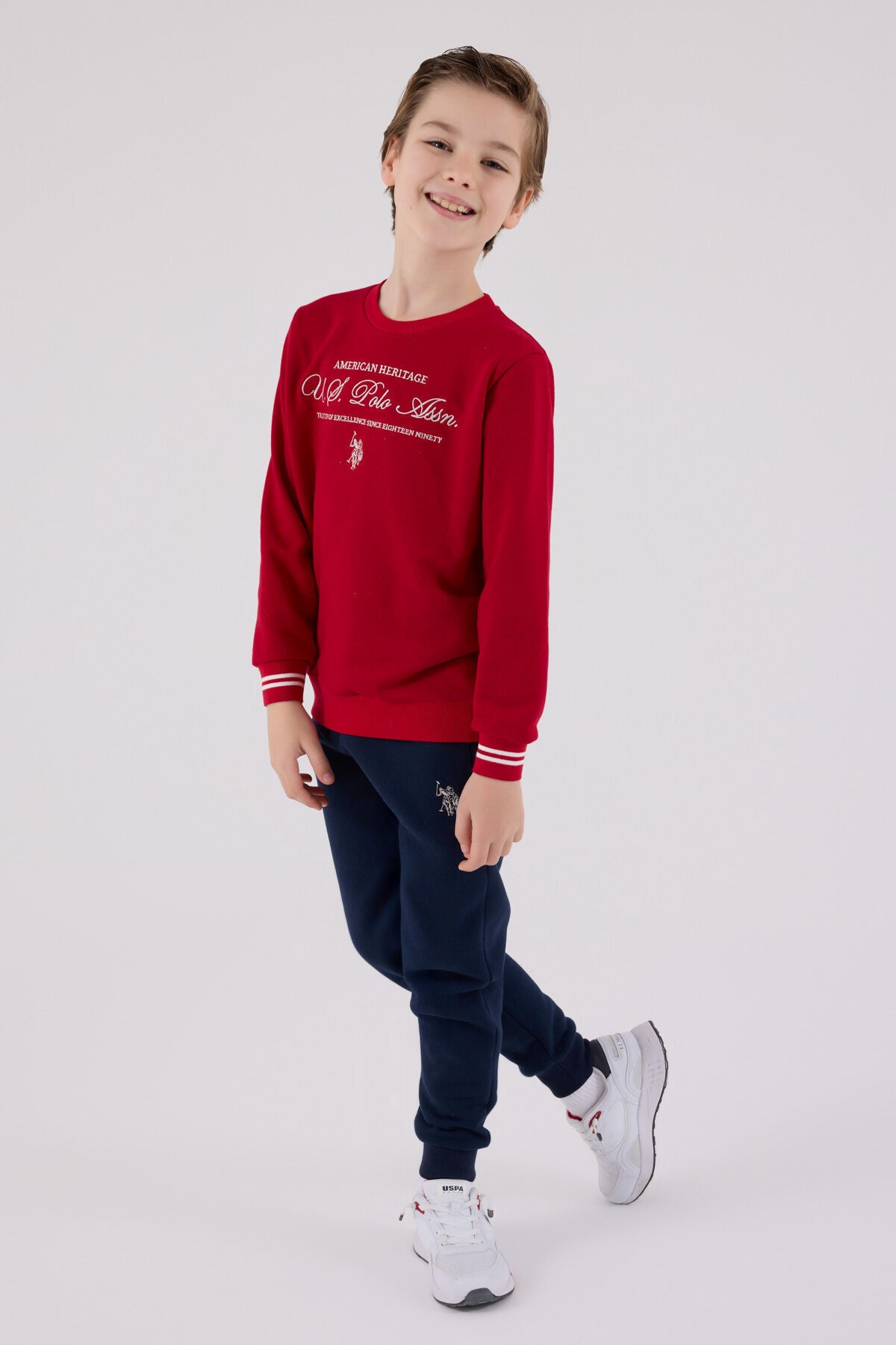 U.S. Polo Assn Boys Red Tracksuit Set