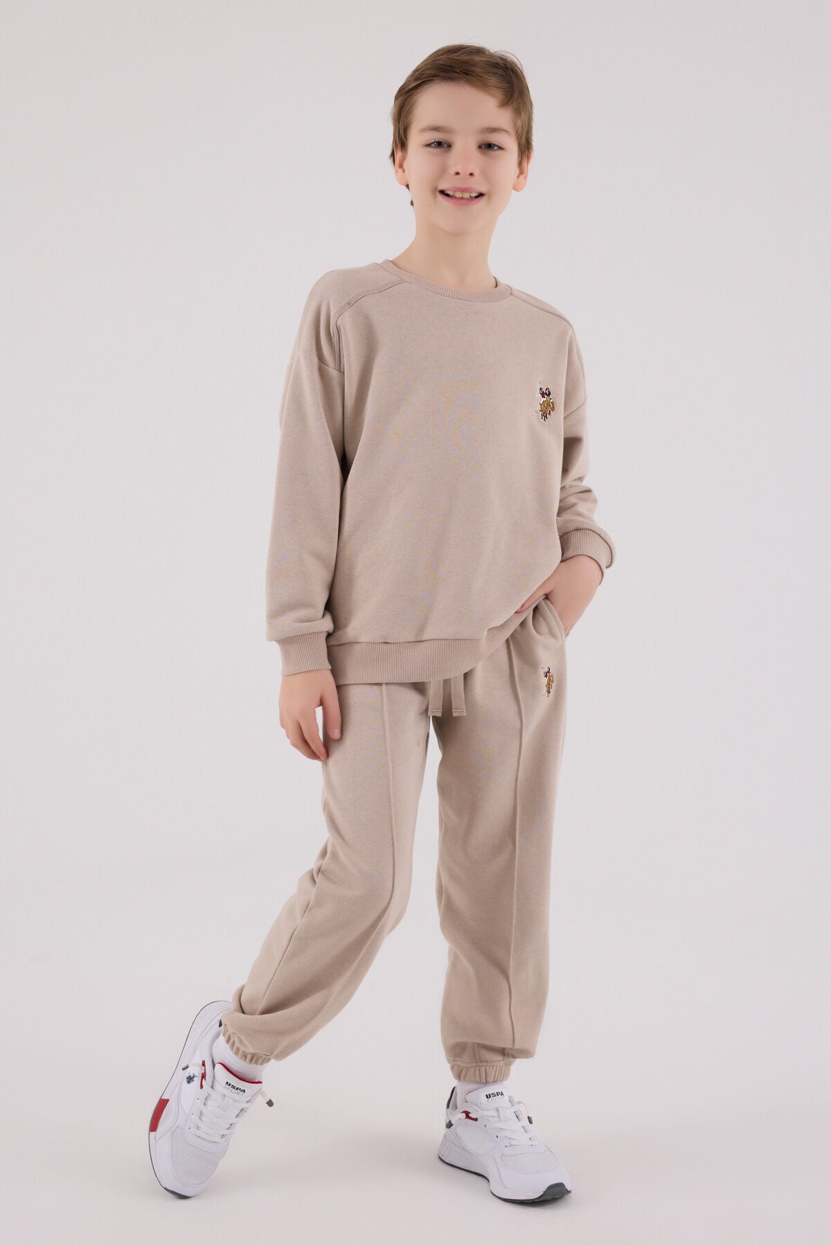 U.S. Polo Assn Boys Sand Tracksuit Set