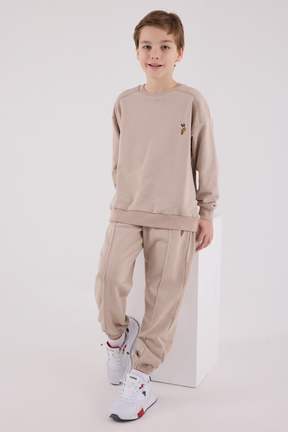 U.S. Polo Assn Boys Sand Tracksuit Set