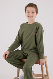U.S. Polo Assn Boys Khaki Tracksuit Set