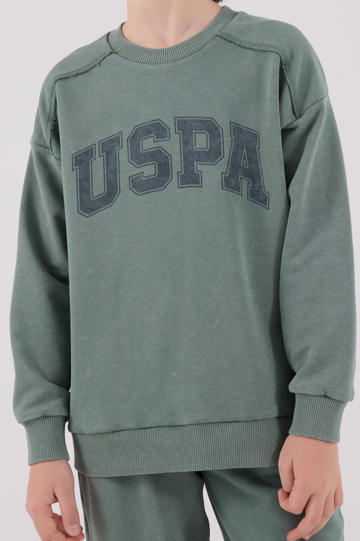 U.S. Polo Assn Boys Dark Green Tracksuit Set