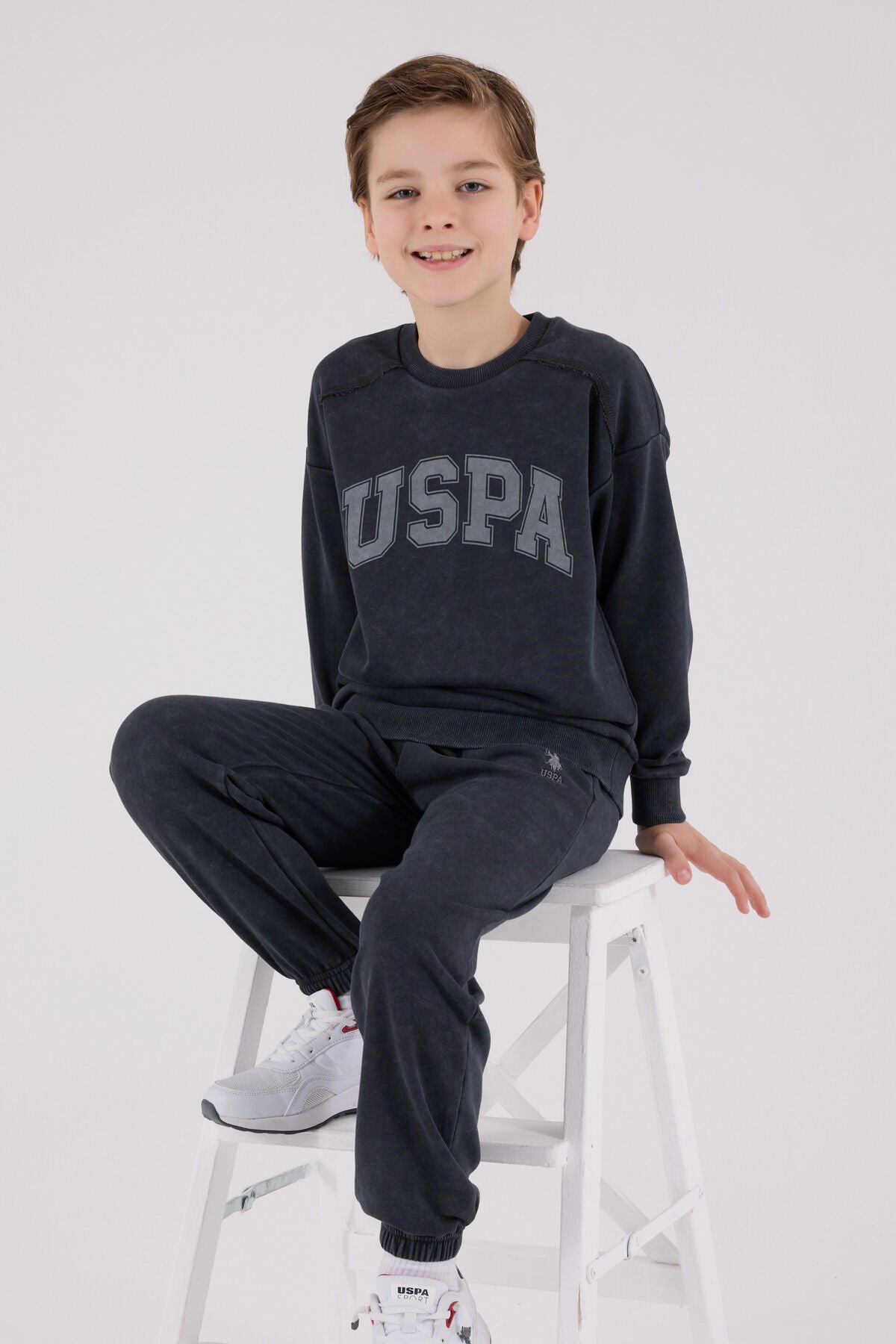 U.S. Polo Assn Boys Anthracite Tracksuit Set
