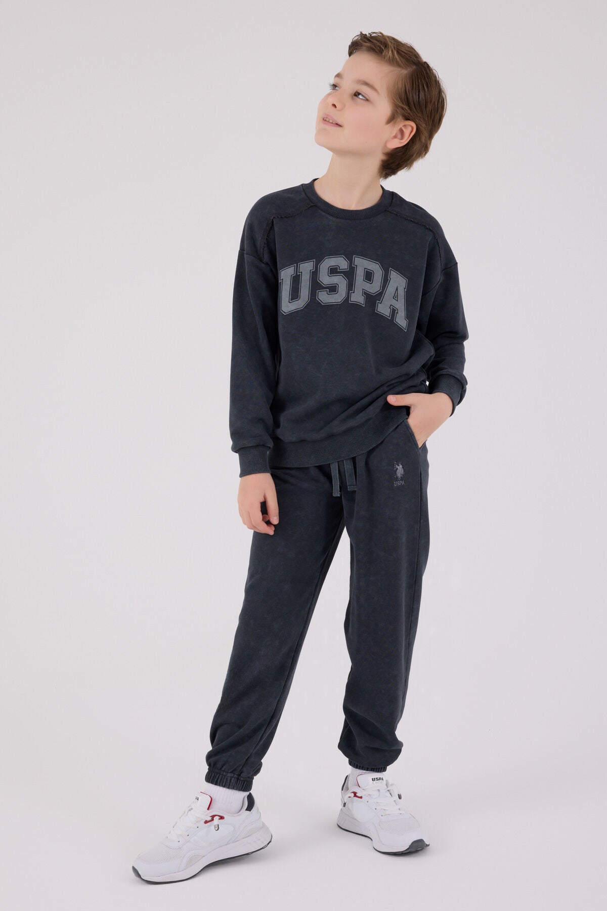 U.S. Polo Assn Boys Anthracite Tracksuit Set