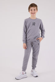 U.S. Polo Assn. Boys Grey Melange Jumpsuit Set