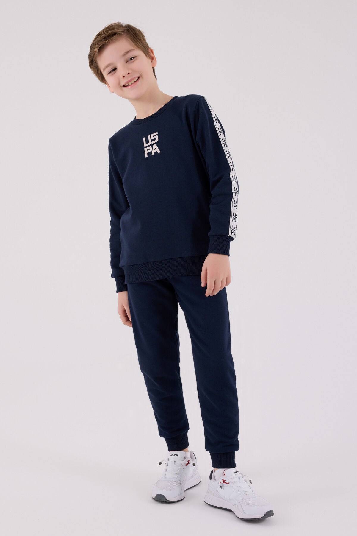 U.S. Polo Assn. Boys Navy Jumpsuit Set