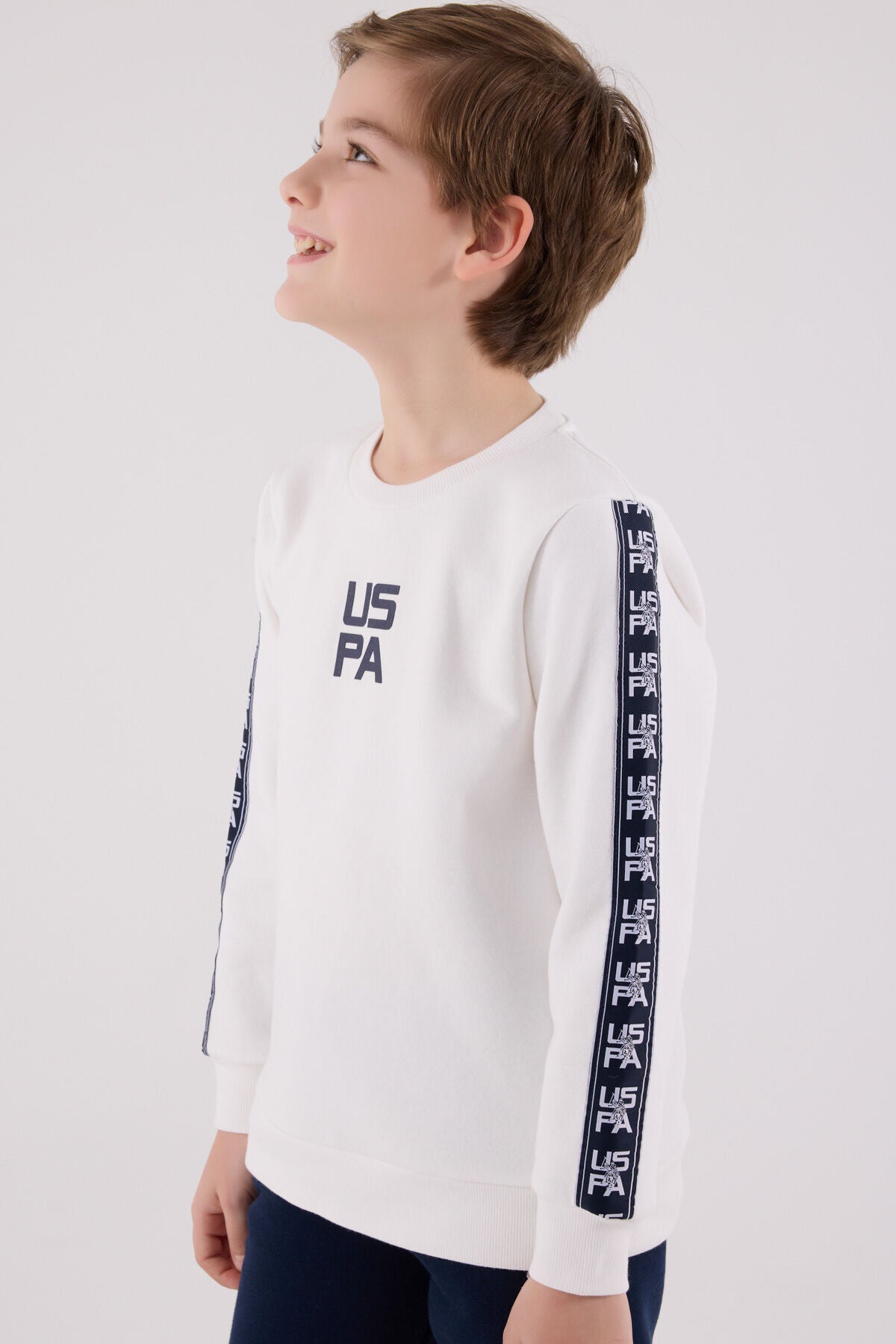 U.S. Polo Assn. Boys White Jumpsuit Set