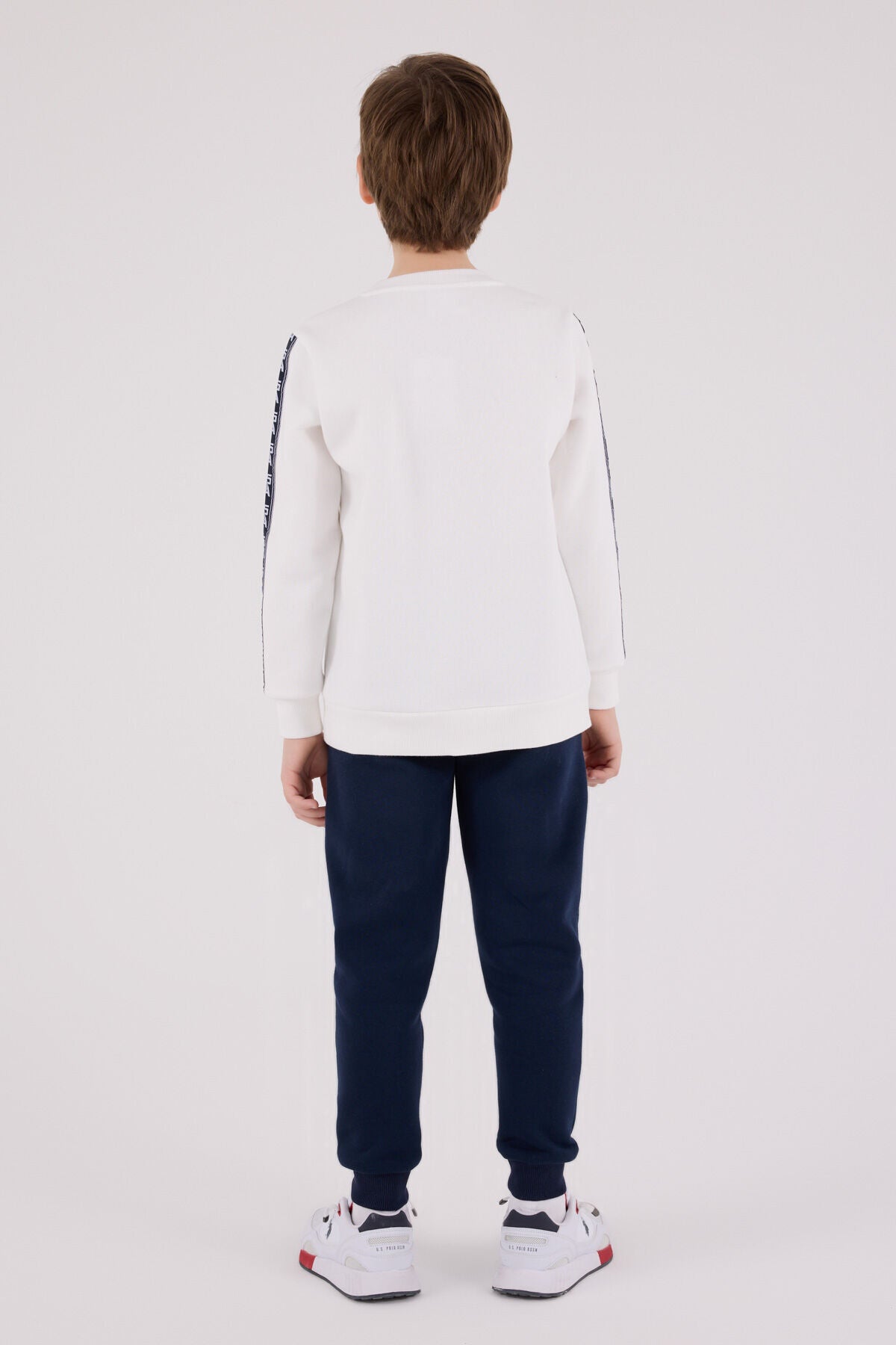 U.S. Polo Assn. Boys White Jumpsuit Set