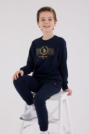 U.S. Polo Assn. Boys Navy Jumpsuit Set