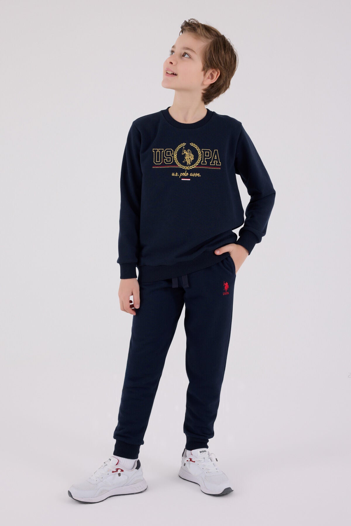 U.S. Polo Assn. Boys Navy Jumpsuit Set
