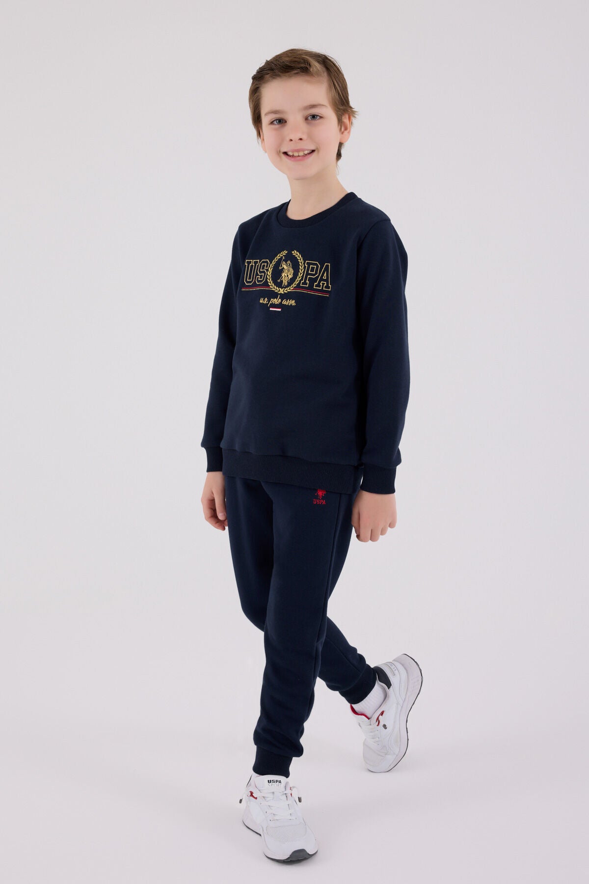 U.S. Polo Assn. Boys Navy Jumpsuit Set