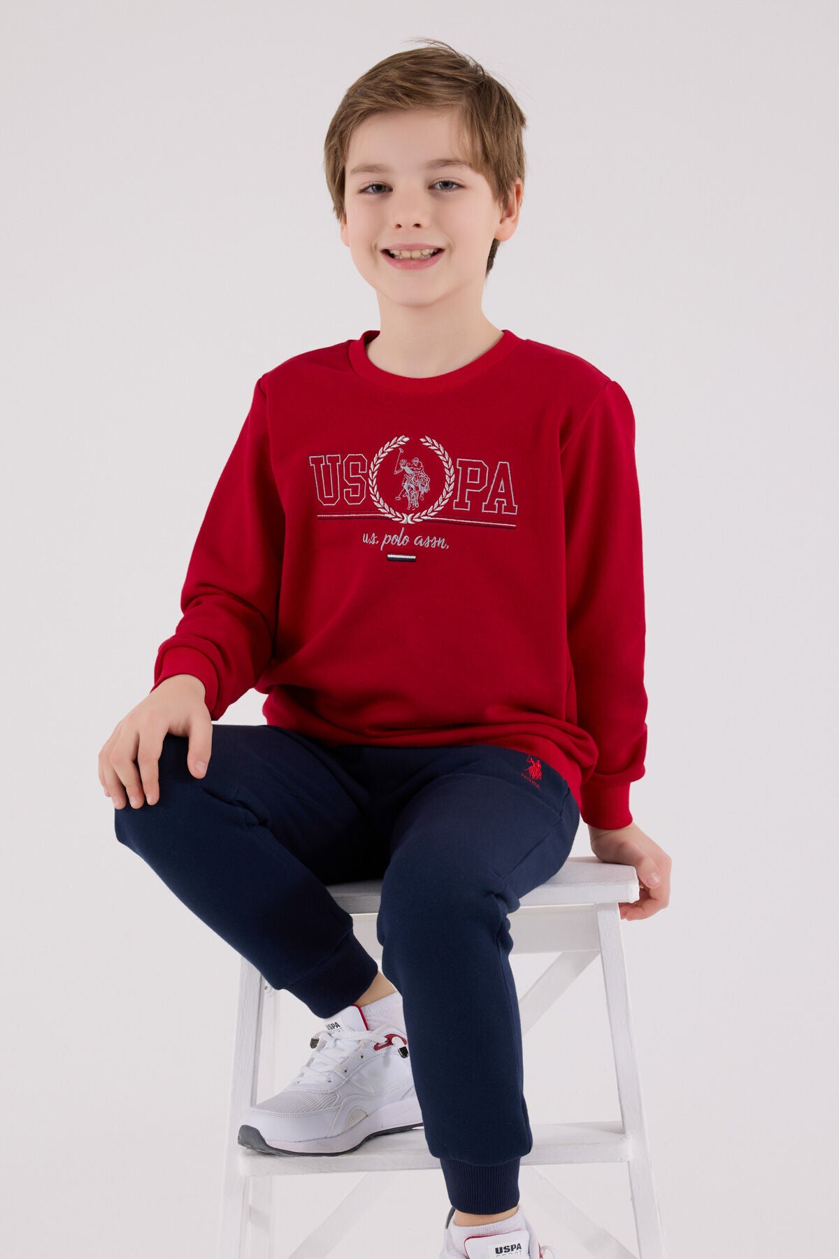 U.S. Polo Assn. Boys Red Jumpsuit Set