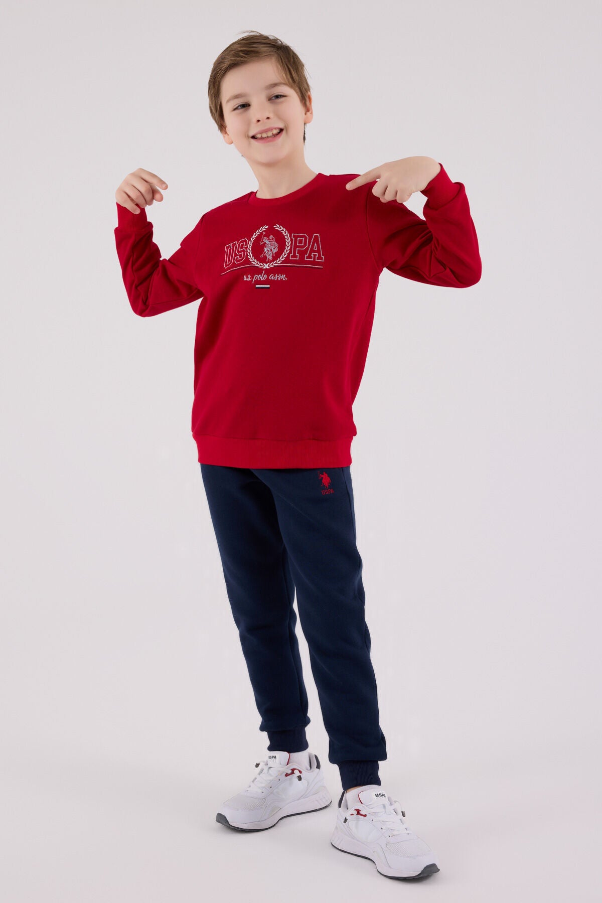 U.S. Polo Assn. Boys Red Jumpsuit Set