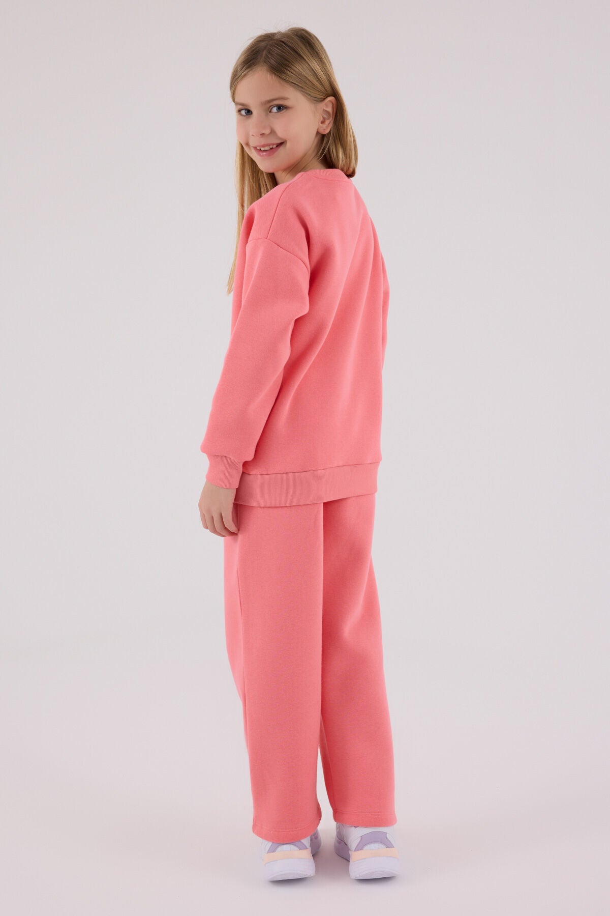 U.S. Polo Assn Girls Neon Pink Tracksuit Set