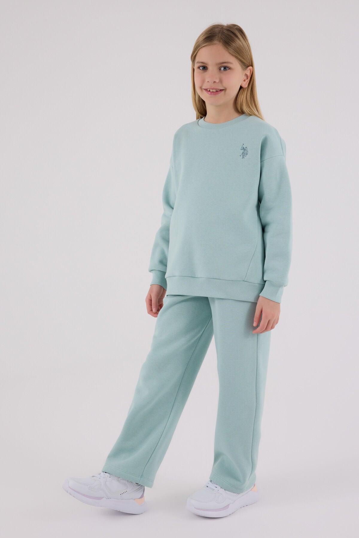 U.S. Polo Assn Girls Sea Green Tracksuit Set