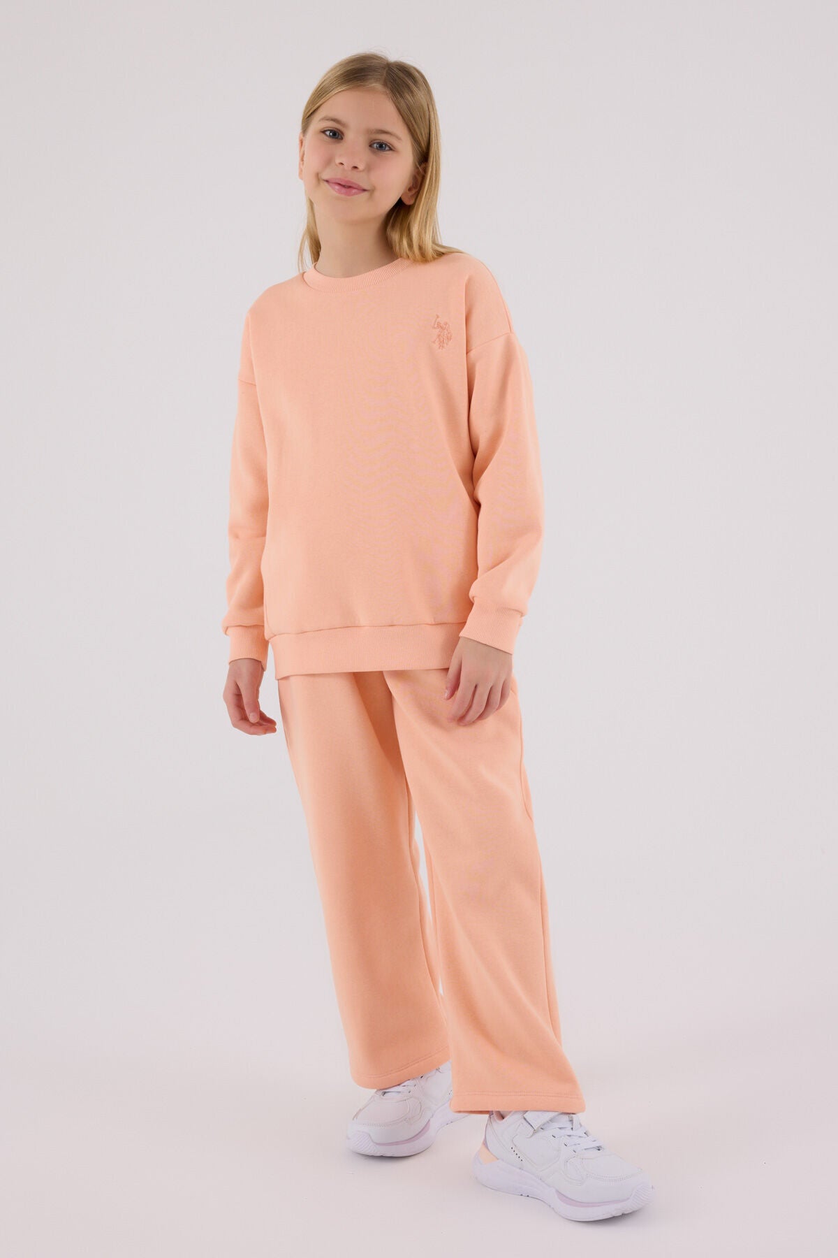 U.S. Polo Assn Girls Salmon Tracksuit Set