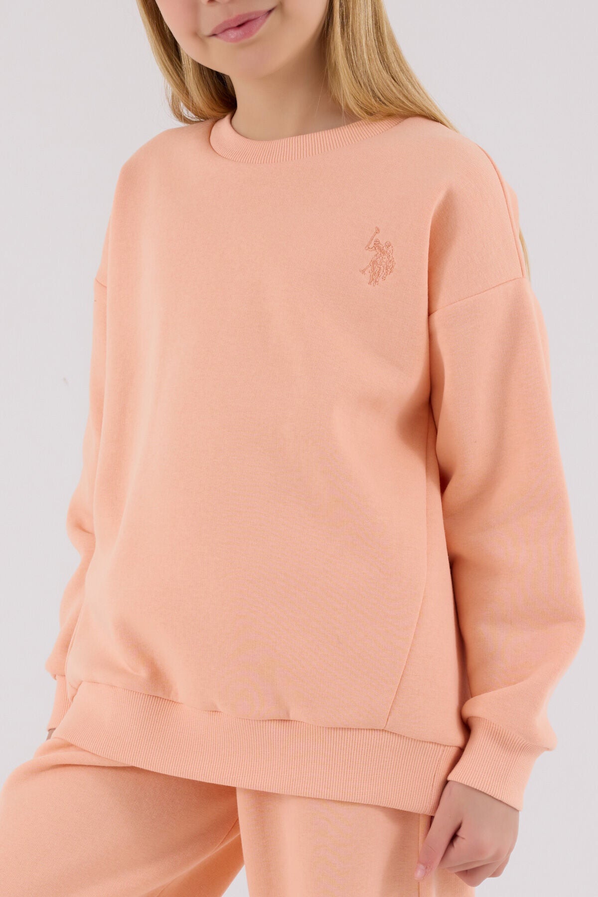 U.S. Polo Assn Girls Salmon Tracksuit Set