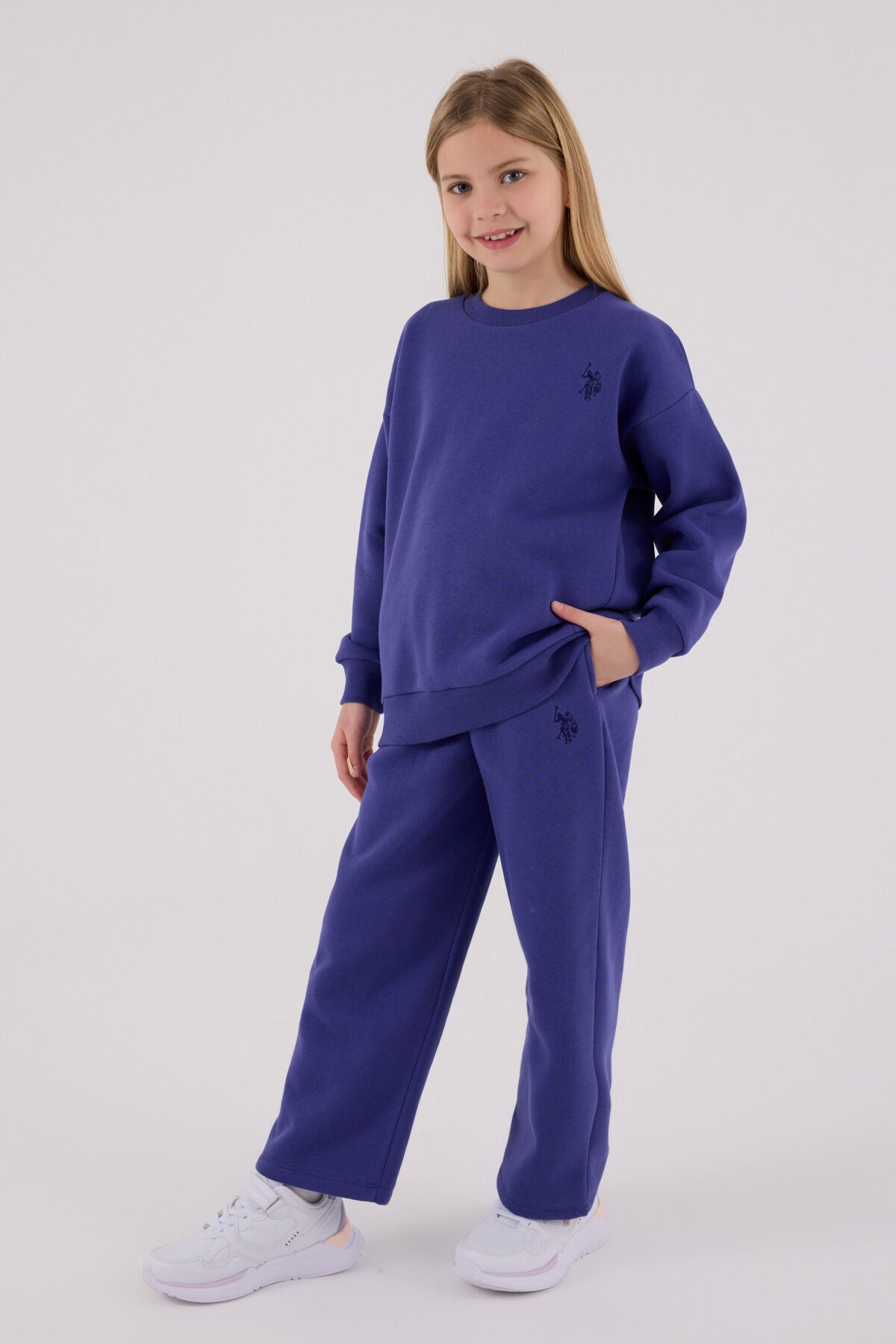 U.S. Polo Assn Girls Dark Indigo Tracksuit Set