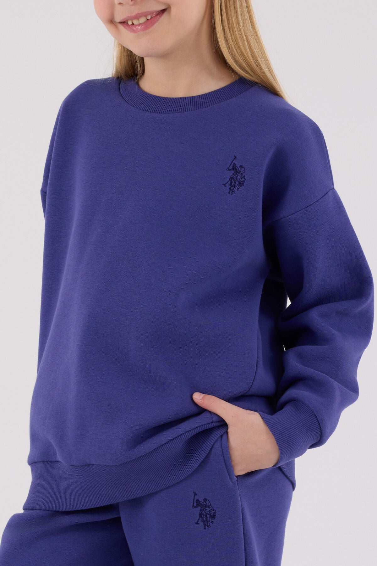 U.S. Polo Assn Girls Dark Indigo Tracksuit Set