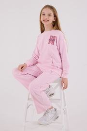 U.S. Polo Assn. Girls Pink Jumpsuit Set