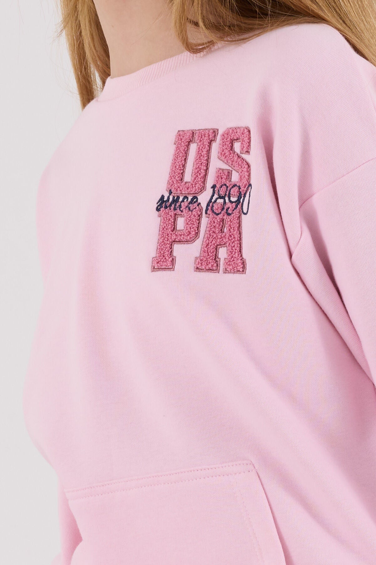 U.S. Polo Assn. Girls Pink Jumpsuit Set