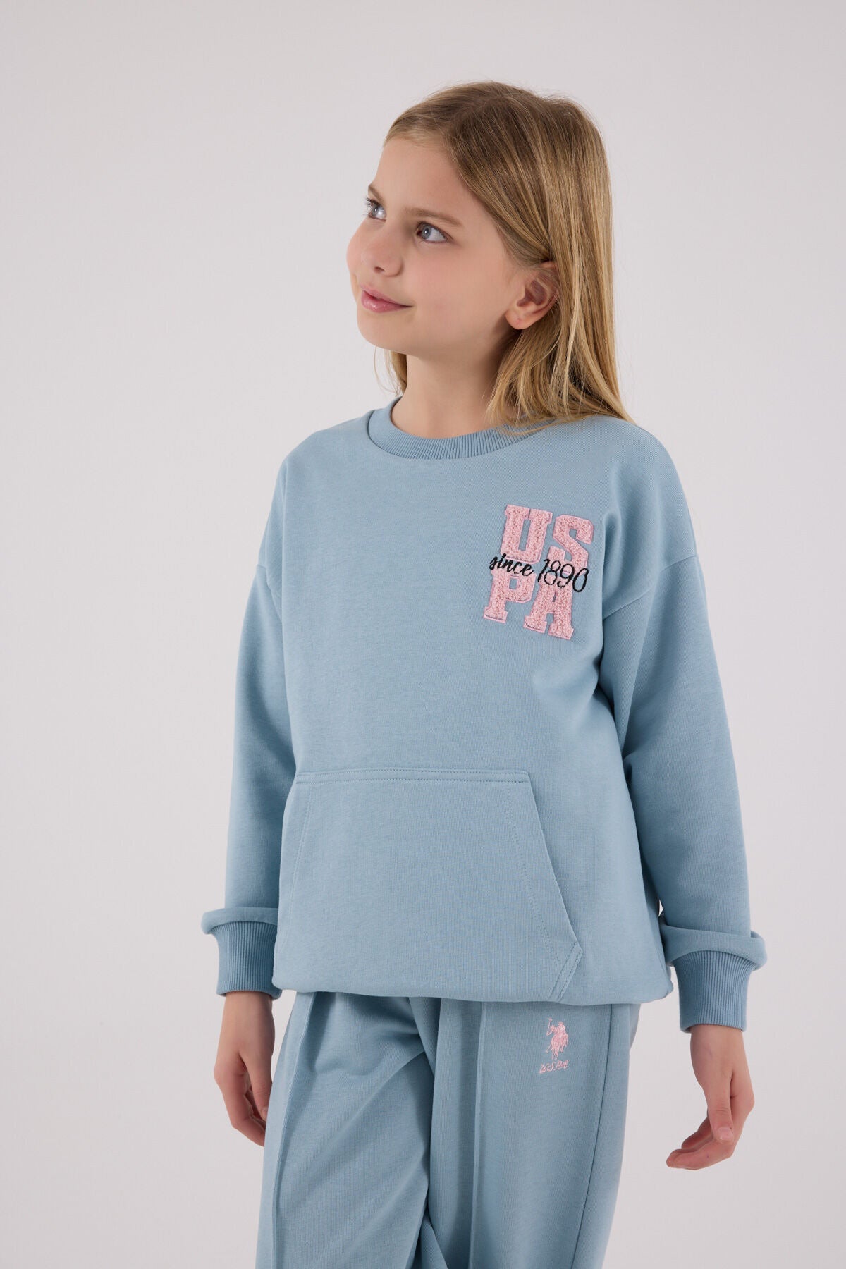 U.S. Polo Assn. Girls Soft Green Jumpsuit Set