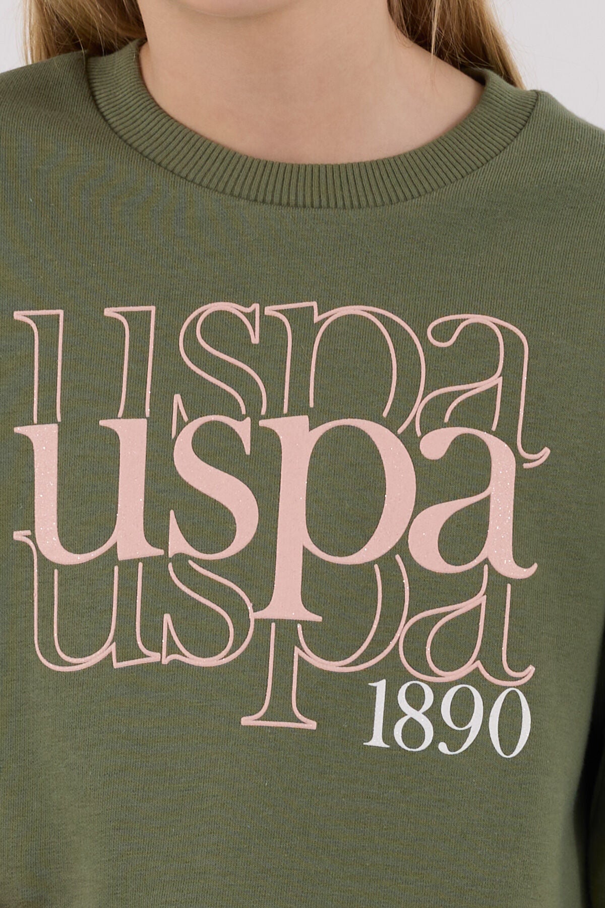 U.S. Polo Assn. Girls Khaki Jumpsuit Set