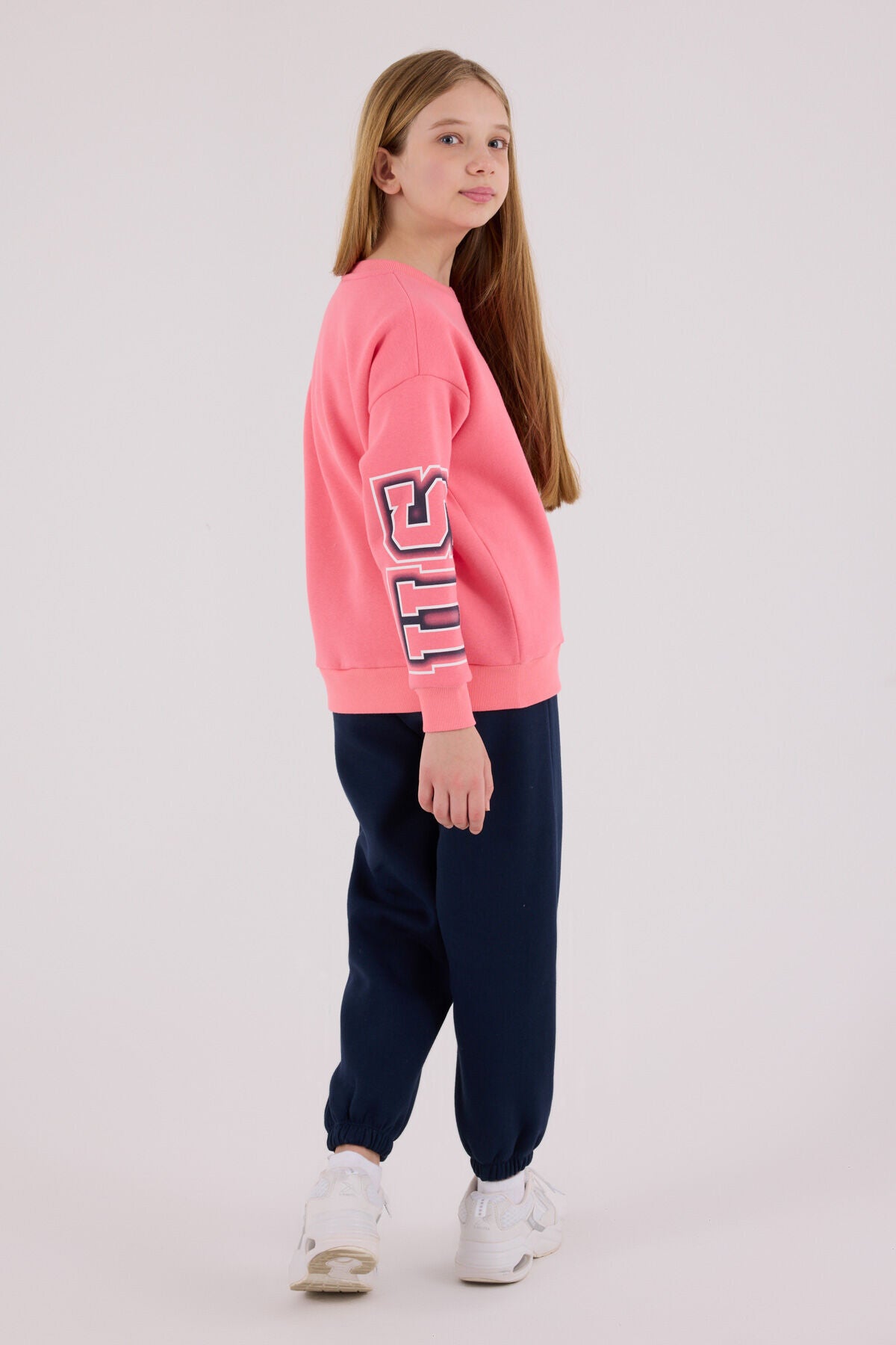 U.S. Polo Assn. Girls Neon Pink Jumpsuit Set