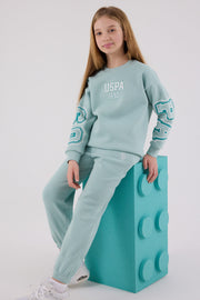 U.S. Polo Assn. Girls Sea Green Jumpsuit Set