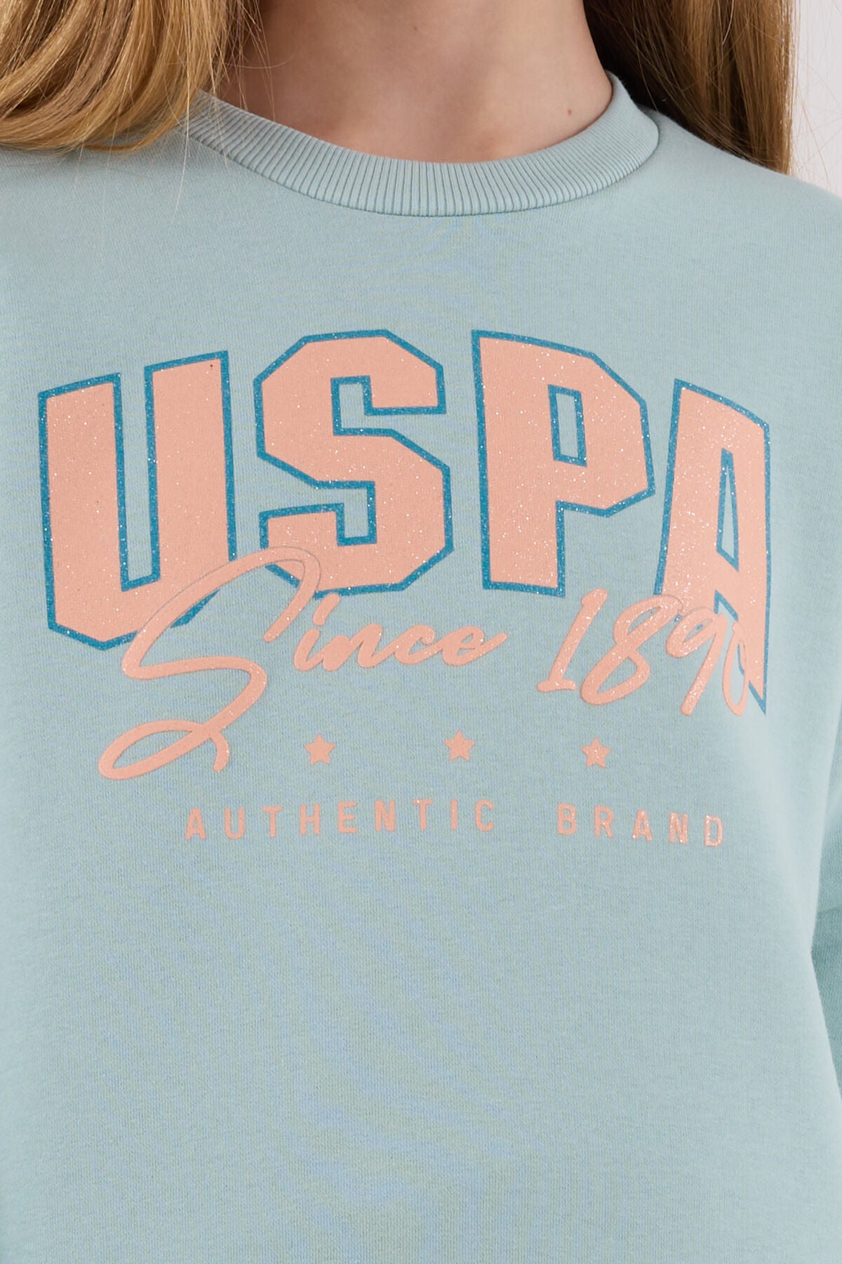 U.S. Polo Assn. Girls Sea Green Jumpsuit Set