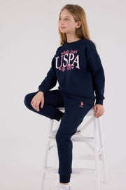 U.S. Polo Assn Girls Navy Tracksuit Set