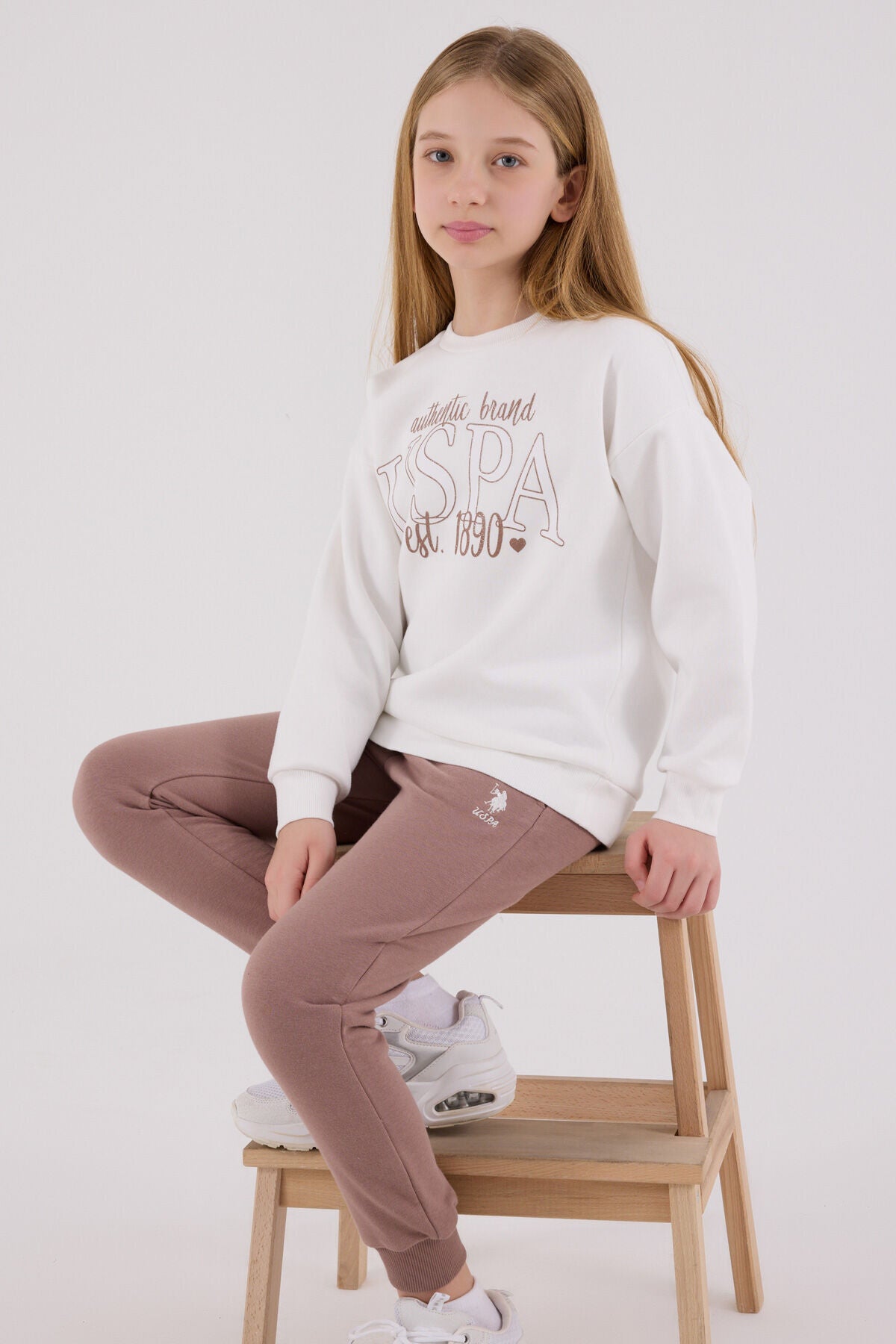 U.S. Polo Assn. Girls White Jumpsuit Set