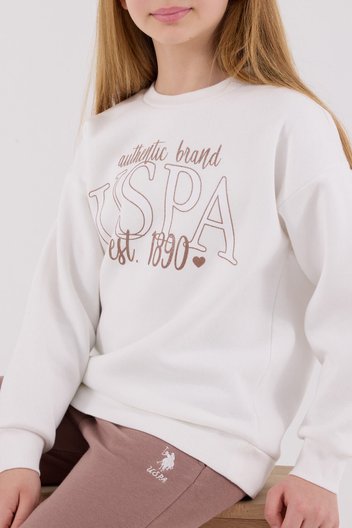 U.S. Polo Assn. Girls White Jumpsuit Set