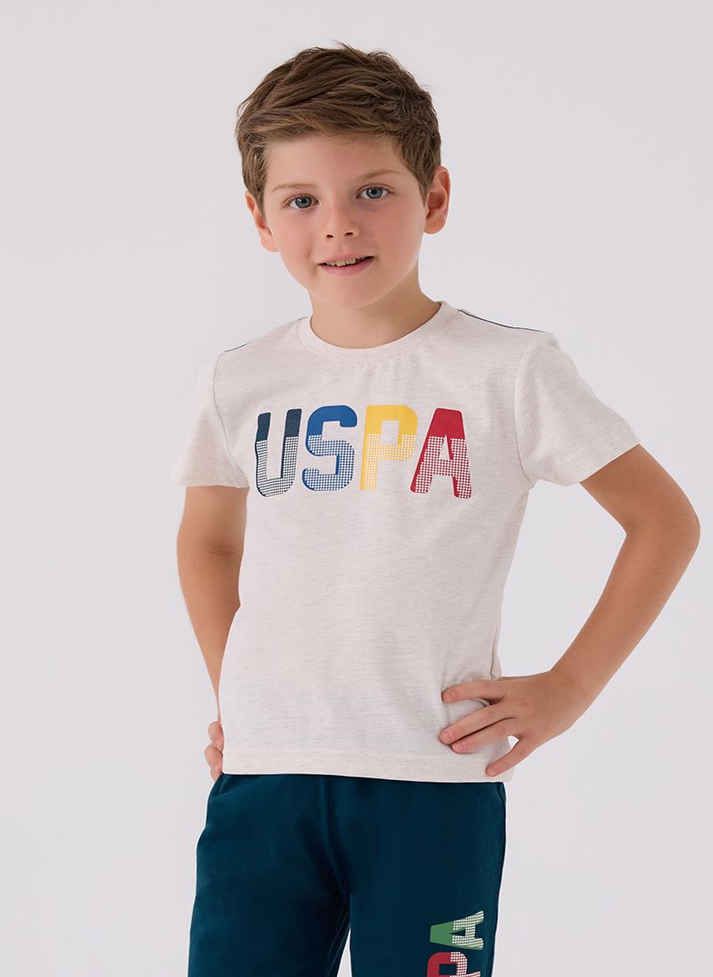 U.S. Polo Assn. Boys Beige Bermuda Set