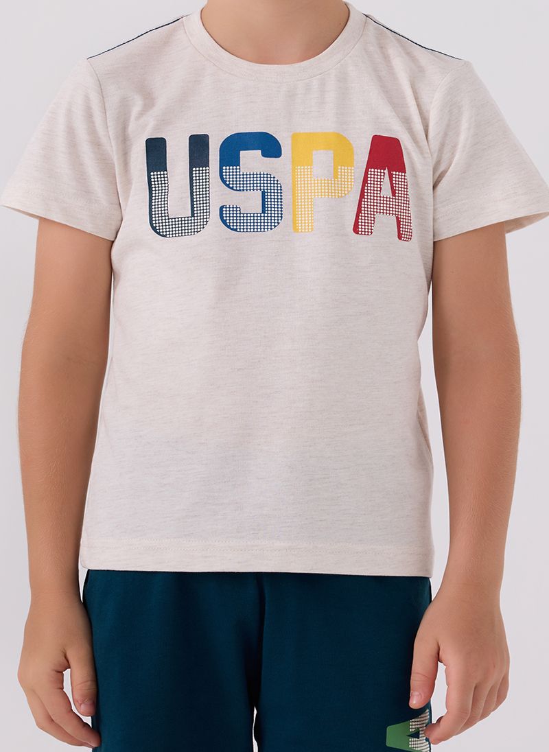 U.S. Polo Assn. Boys Beige Bermuda Set