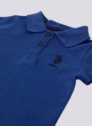 U.S. Polo Assn. Collar Cobalt Baby Boys Set