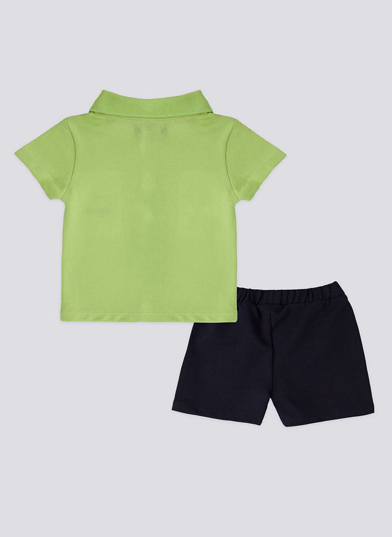 U.S. Polo Assn. Collar Green Baby Set