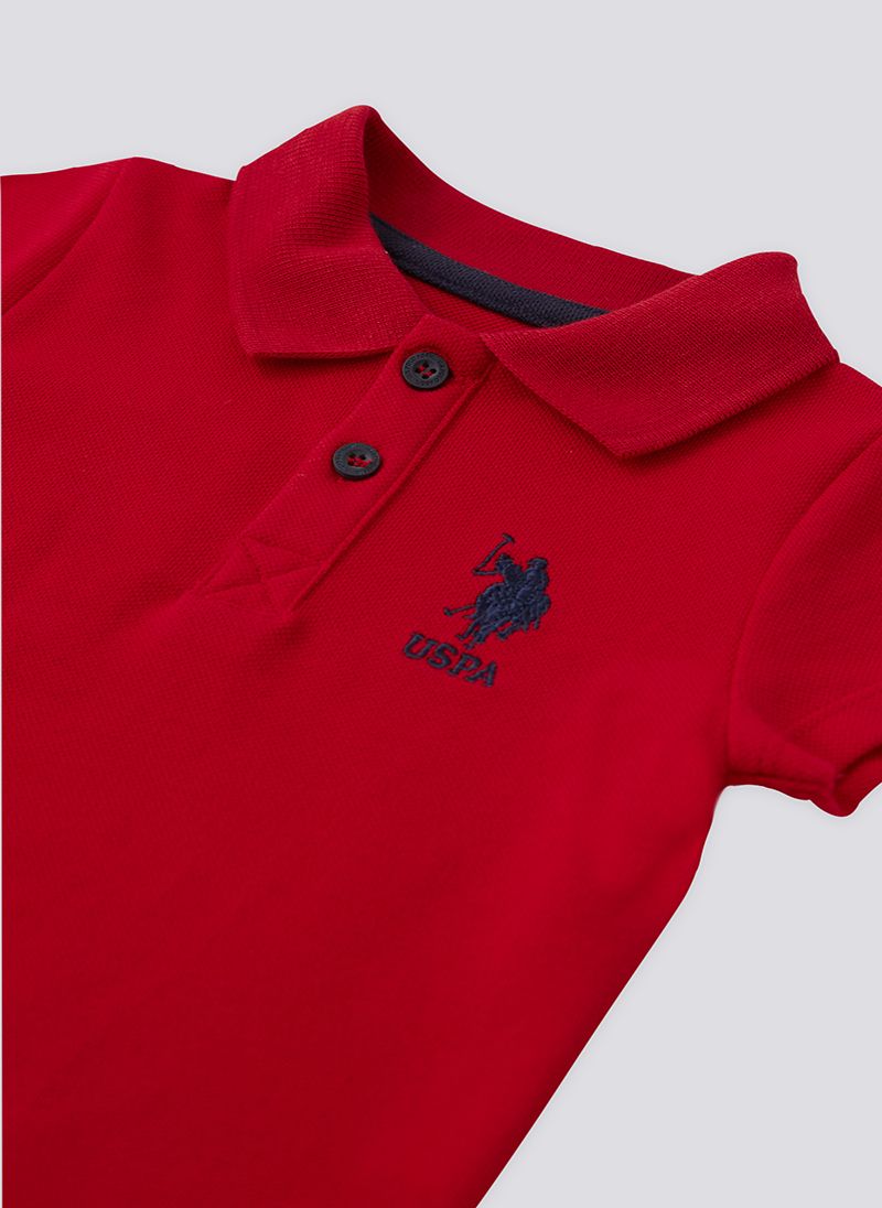 U.S. Polo Assn. Collar Red Baby Boys Set