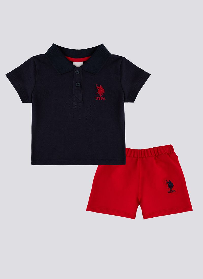 U.S. Polo Assn. Collar Navy Baby Boys Set