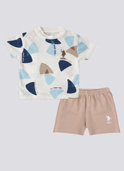 U.S. Polo Assn. Baby Boys Beige Set
