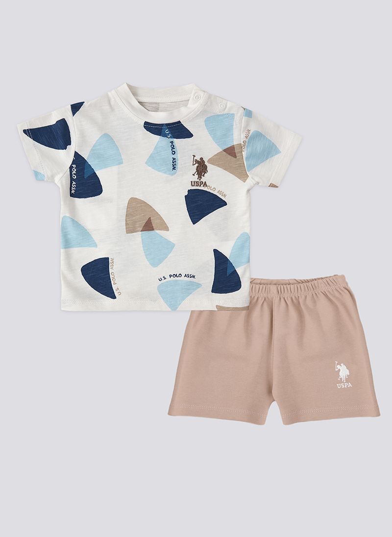 U.S. Polo Assn. Baby Boys Beige Set