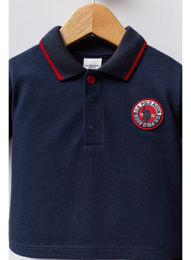 U.S. Polo Assn. Baby Boys 2-Piece Navy Set